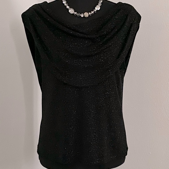 J.B.S. Ltd. - special occasion low back top; silver shimmers. - Picture 1 of 4